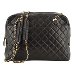 Chanel Vintage Front Pocket Camera Bag Quilted Lambskin Large