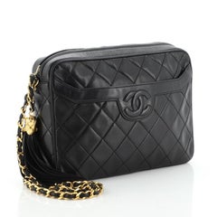 Chanel Vintage Front Pocket Camera Bag Quilted Lambskin Medium