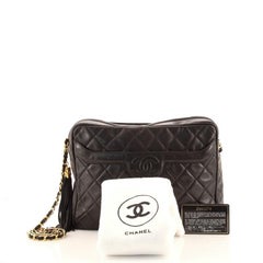 Chanel Vintage Front Pocket Camera Bag Quilted Lambskin Medium