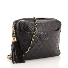 Chanel Vintage Front Pocket Camera Bag Quilted Lambskin Medium