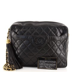 Chanel Vintage Front Pocket Camera Bag Quilted Lambskin Medium