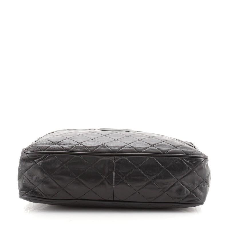 Chanel Vintage Front Pocket Camera Bag Quilted Lambskin Medium In Good Condition In NY, NY