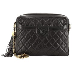 Chanel Vintage Front Pocket Camera Bag Quilted Lambskin Medium