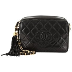 Chanel Vintage Front Pocket Camera Bag Quilted Lambskin Medium