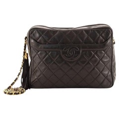 Chanel Vintage Front Pocket Camera Bag Quilted Lambskin Medium