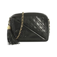 Chanel Vintage Front Pocket Camera Bag Quilted Lambskin Medium
