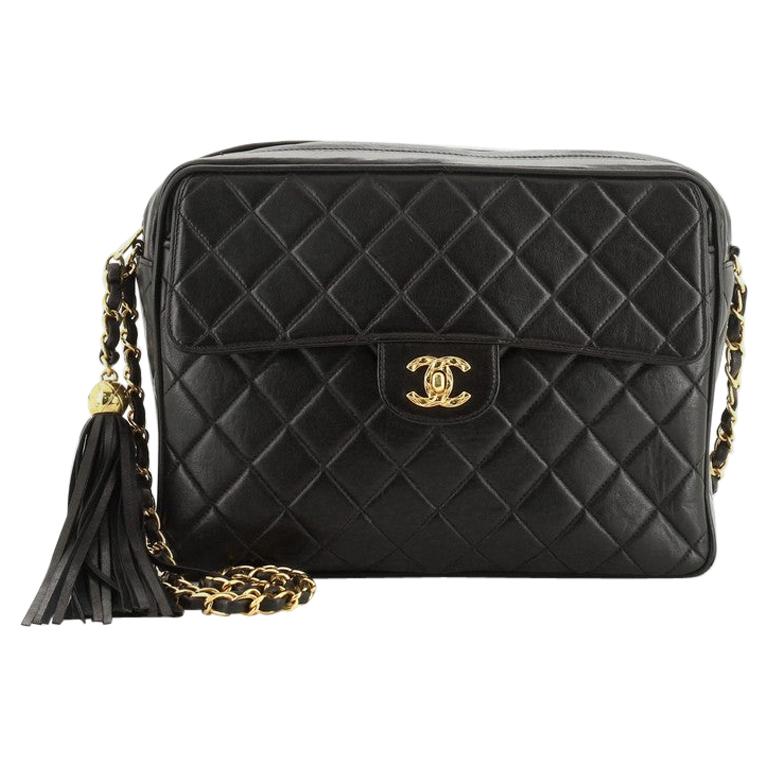 Chanel Vintage Front Pocket Camera Bag Quilted Lambskin Medium at 1stDibs
