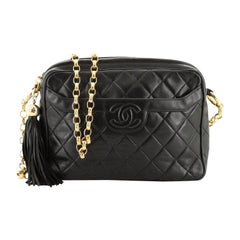 Chanel Vintage Front Pocket Camera Bag Quilted Lambskin Medium