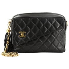 Chanel Vintage Front Pocket Camera Bag Quilted Lambskin Medium