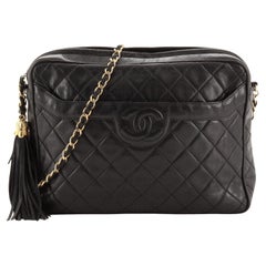 Chanel Vintage Front Pocket Camera Bag Quilted Lambskin Medium