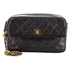 Chanel Vintage Front Pocket Camera Bag Quilted Lambskin Medium