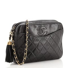 Chanel Vintage Front Pocket Camera Bag Quilted Lambskin Small