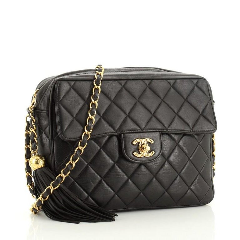 Chanel Vintage Front Pocket Camera Bag Quilted Lambskin Small at 1stDibs