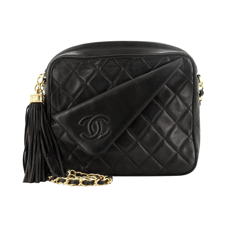 Chanel Vintage Front Pocket Camera Bag Quilted Lambskin Small at