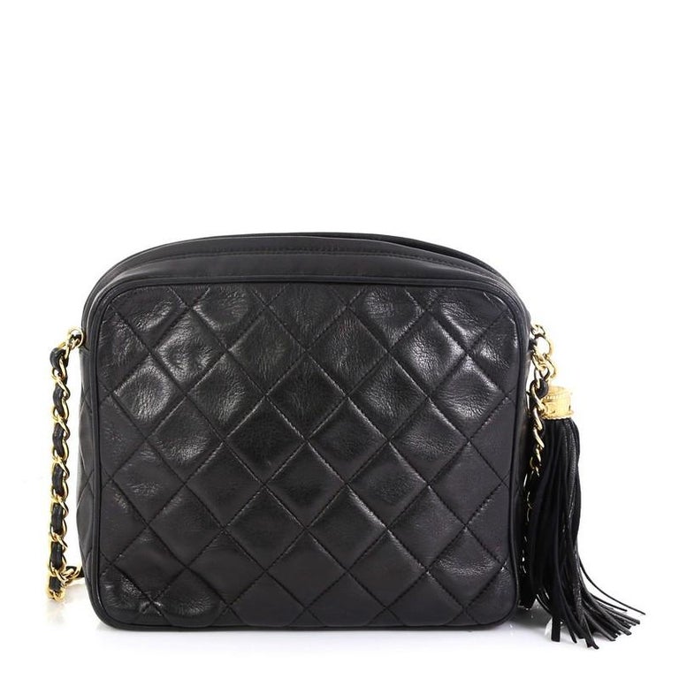 Chanel Vintage Front Pocket Camera Bag Quilted Lambskin Small at 1stdibs