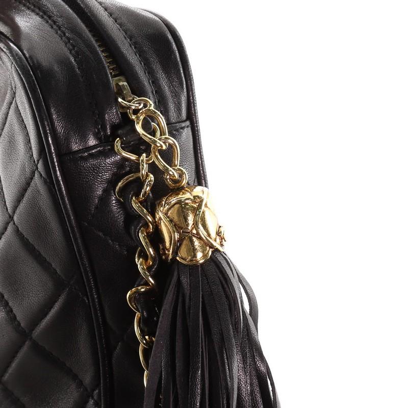 Chanel Vintage Front Pocket Kameratasche aus gestepptem Lammfell Klein 4