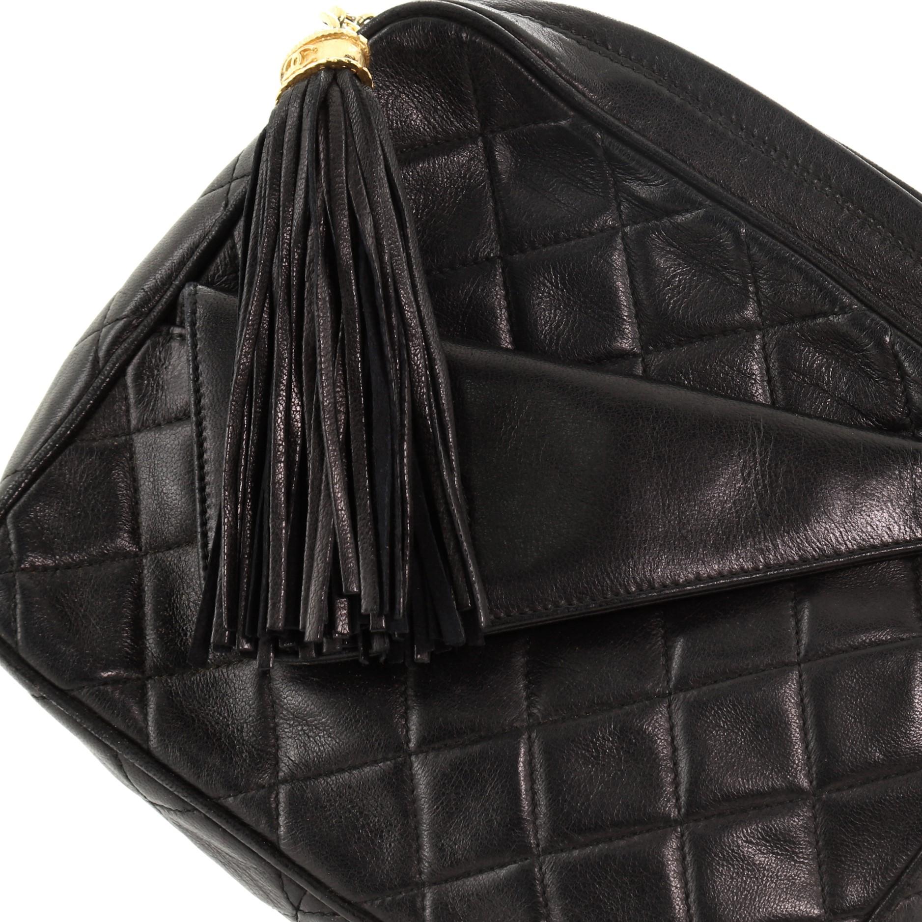 Chanel Vintage Front Pocket Camera Bag Quilted Lambskin Small 4