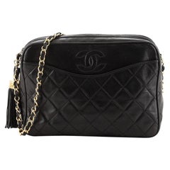 Chanel Vintage Front Pocket Camera Bag Quilted Lambskin Small