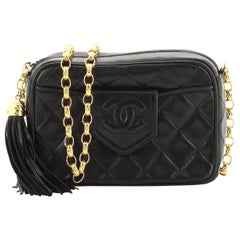 Chanel Vintage Front Pocket Camera Bag Quilted Lambskin Small