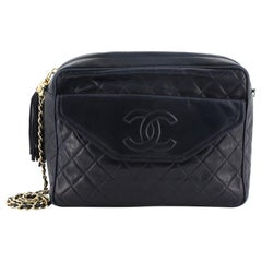 Chanel Vintage Front Pocket Camera Bag Quilted Lambskin Small