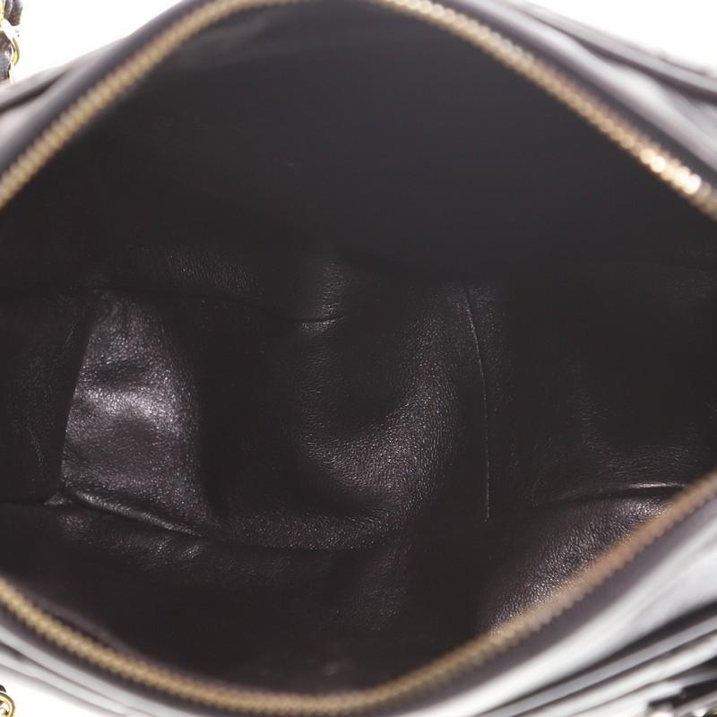 Chanel Vintage Front Pocket Kameratasche gesteppt Leder groß 1
