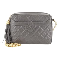 Chanel Vintage Front Pocket Camera Bag Quilted Leather Small