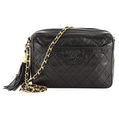 Chanel Vintage Front Pocket Camera Bag Quilted Leather Small