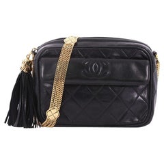 Chanel Vintage Front Pocket Camera Bag Quilted Leather Small