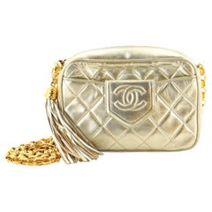 Chanel Vintage Front Pocket Camera Bag Quilted Leather Small