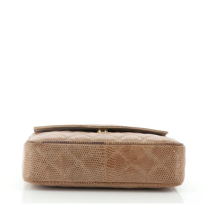 Women's or Men's Chanel Vintage Front Pocket Camera Bag Quilted Lizard Small