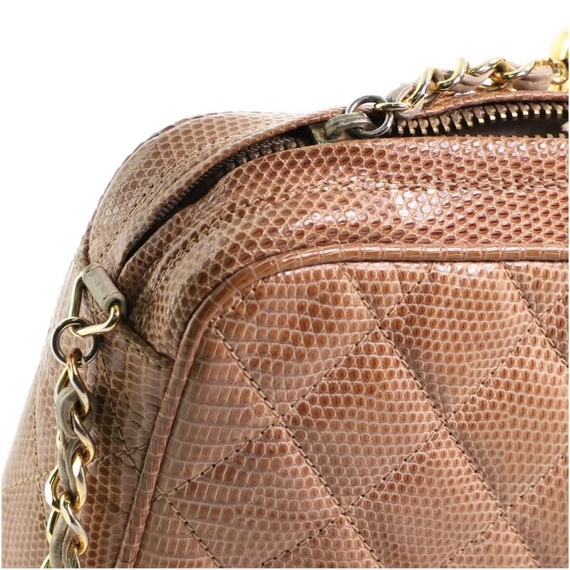 Chanel Vintage Front Pocket Camera Bag Quilted Lizard Small 3