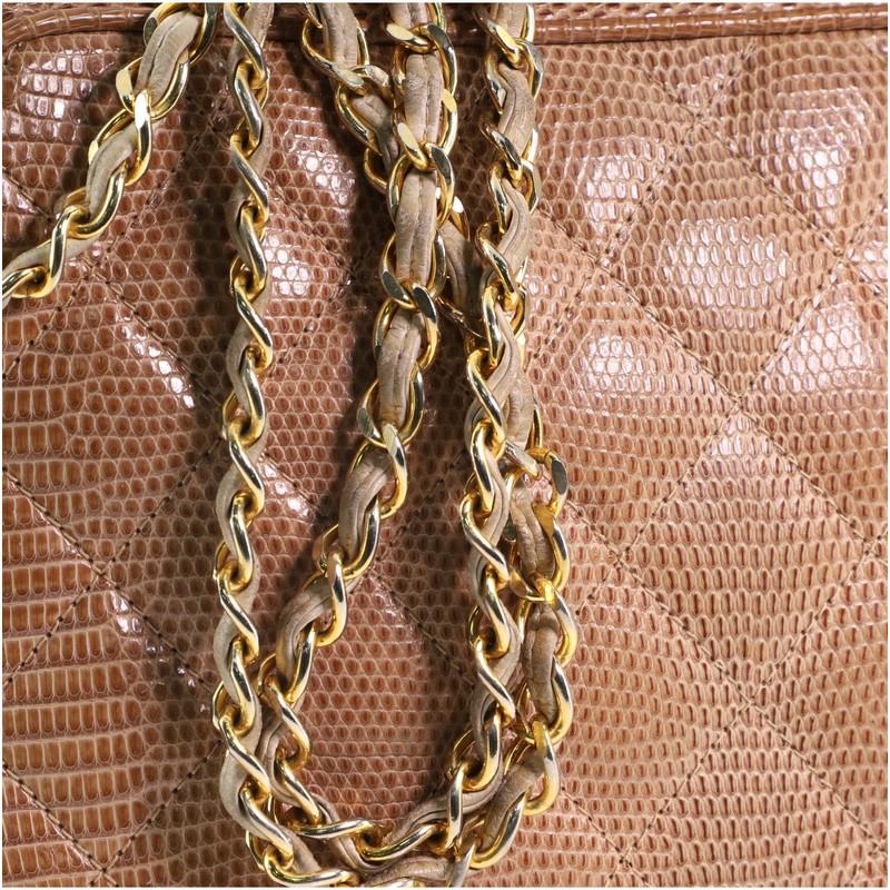 Chanel Vintage Front Pocket Camera Bag Quilted Lizard Small 4