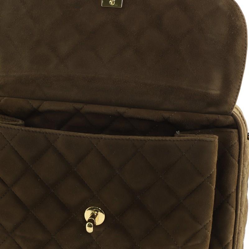Chanel Vintage Front Pocket Camera Bag Quilted Suede Medium 2