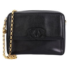 Chanel Vintage Front Pocket CC Camera Bag Caviar Medium