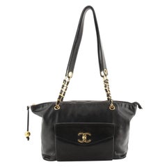 Chanel Vintage Front Pocket Chain Tote Lambskin Medium