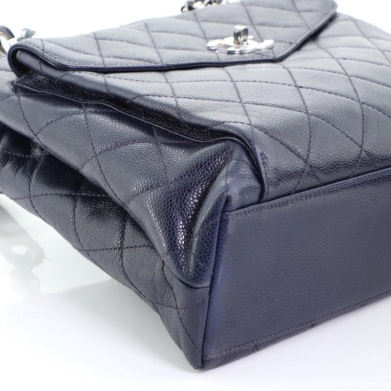 Chanel Vintage Front Pocket Shoulder Bag Quilted Caviar Medium 2