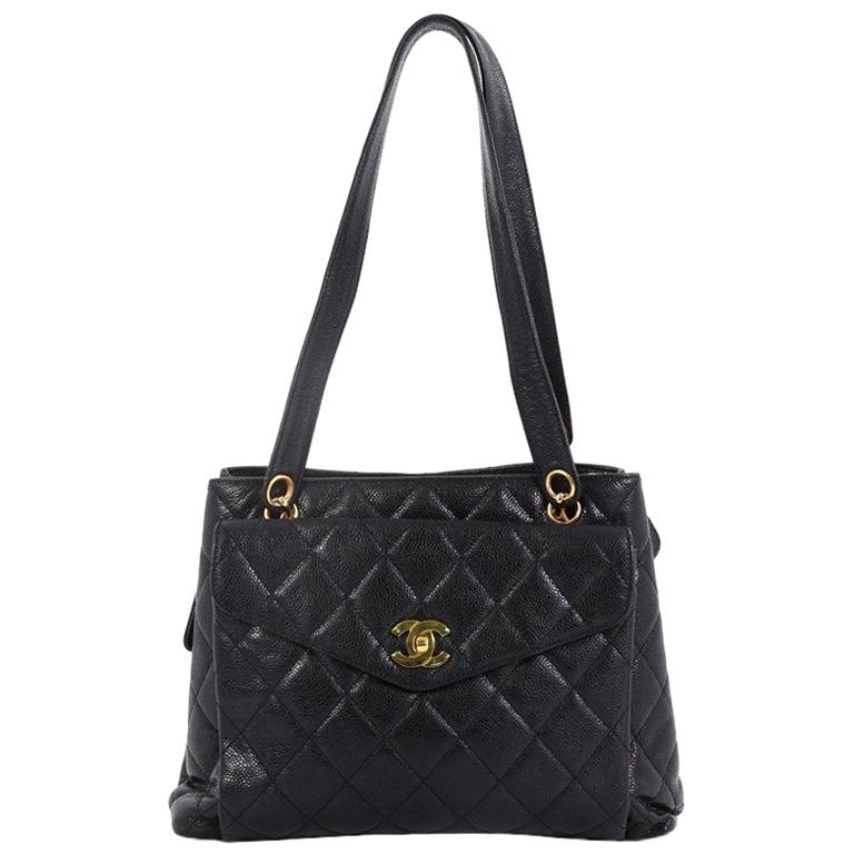 Chanel Black Camera Bag of Quilted Lambskin Leather with Gold