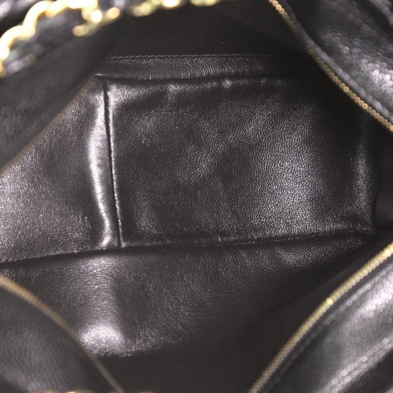 Chanel Vintage Front Pocket Shoulder Bag Quilted Caviar Small 1