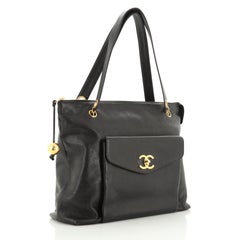 Chanel Vintage Front Pocket Tote Caviar Large