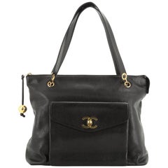 Chanel Vintage Front Pocket Tote Caviar Large