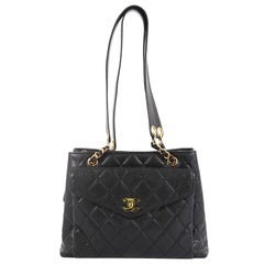 Chanel Vintage Front Pocket Tote Caviar Medium