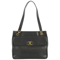 Chanel Vintage Front Pocket Tote Caviar Medium