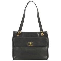 Chanel Vintage Front Pocket Tote Caviar Medium 