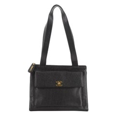 Chanel Vintage Front Pocket Tote Caviar Medium