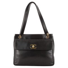 Chanel Vintage Front Pocket Tote Lambskin Medium