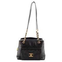 Chanel Vintage Front Pocket Tote Lambskin Medium