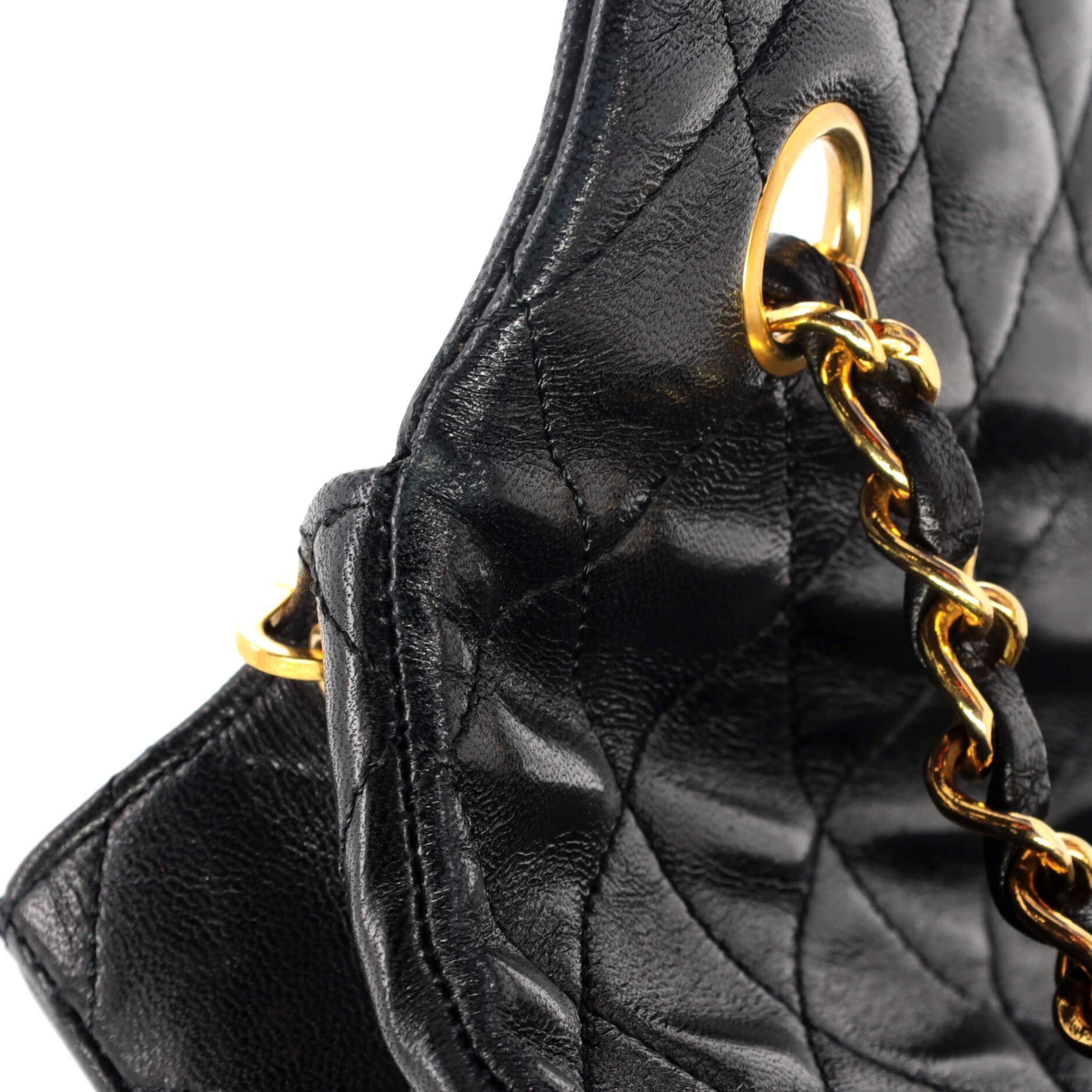Chanel Vintage Full Flap Bag Quilted Lambskin Medium 6