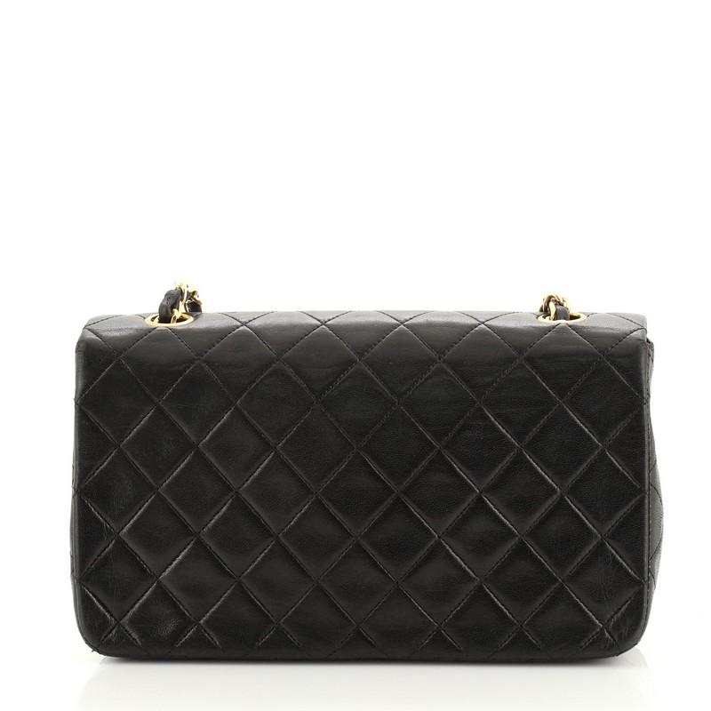 Chanel Vintage Full Flap Bag Quilted Lambskin Medium In Good Condition In NY, NY