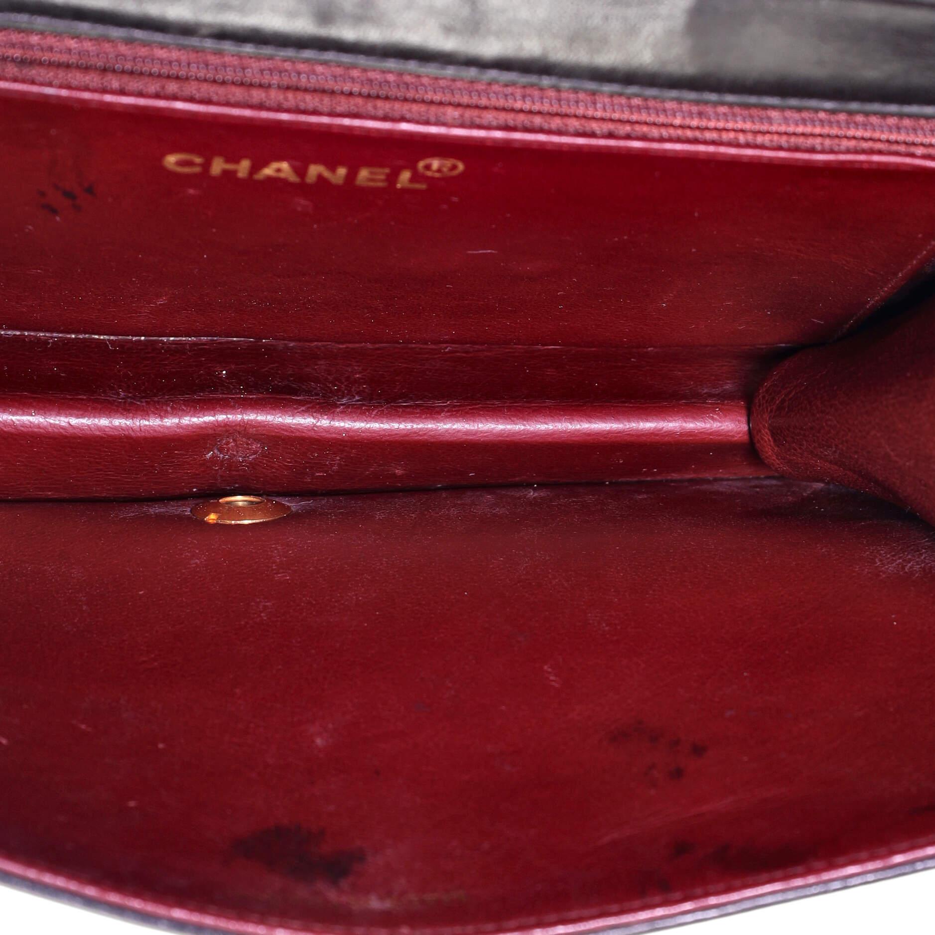 Women's or Men's Chanel Vintage Full Flap Bag Quilted Lambskin Medium
