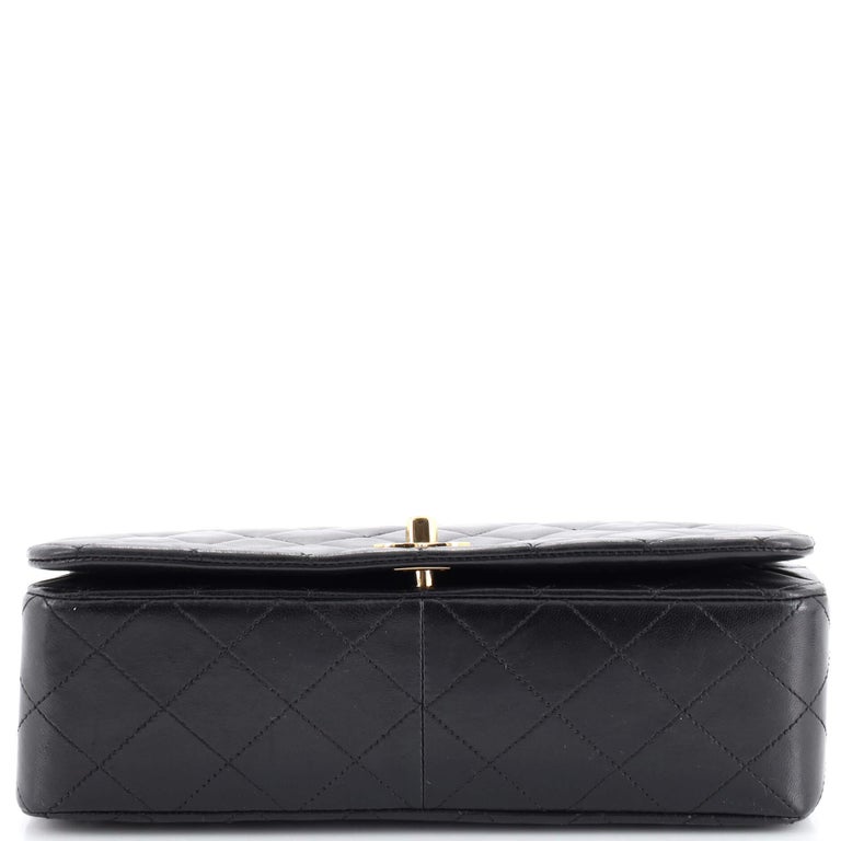 Chanel Vintage Full Flap Bag Quilted Lambskin Medium For Sale at 1stDibs